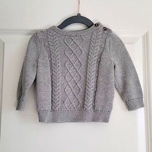 Cat & Jack Baby NWT Gray Cable Knit Sweater